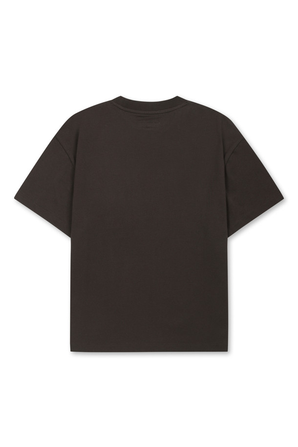 AMOUPRE - 반팔티셔츠 - One Pocket symbol T-shirt (Brown)