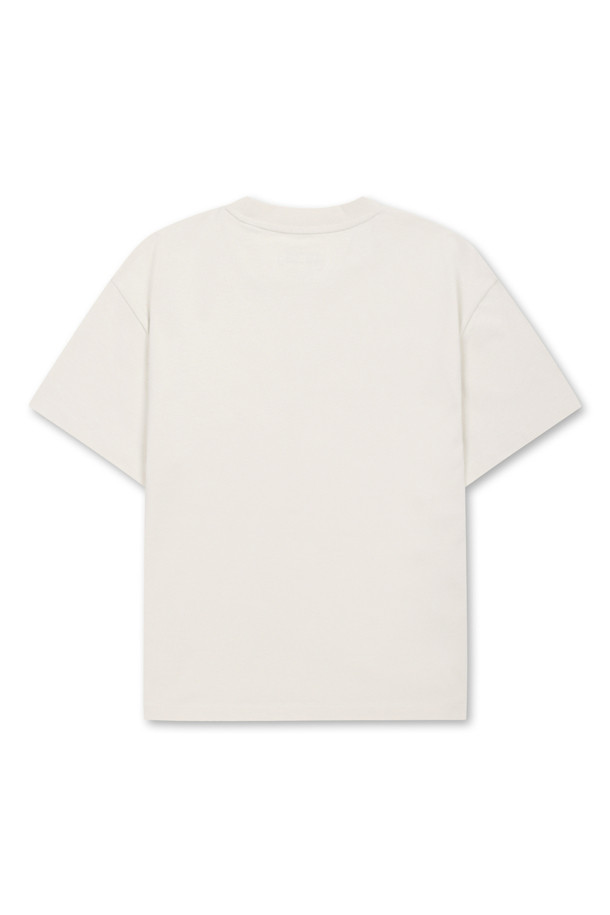 AMOUPRE - 반팔티셔츠 - One Pocket symbol T-shirt (Ivory)