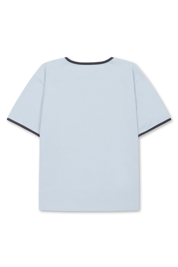 AMOUPRE - 긴팔티셔츠 - AMPR Monogram Ringer T-shirt (Light Blue)