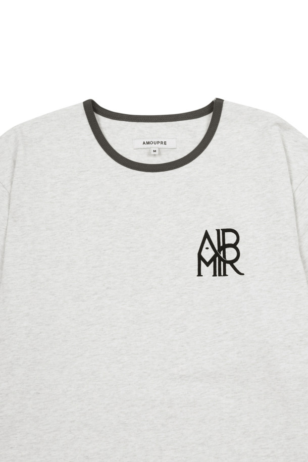 AMOUPRE - 긴팔티셔츠 - AMPR Monogram Ringer T-shirt (Ivory)