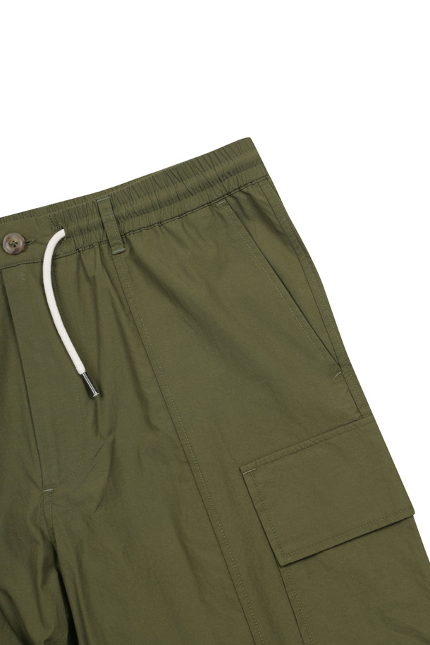 AMOUPRE - 캐주얼팬츠 - Straight Cargo Pants (Khaki)