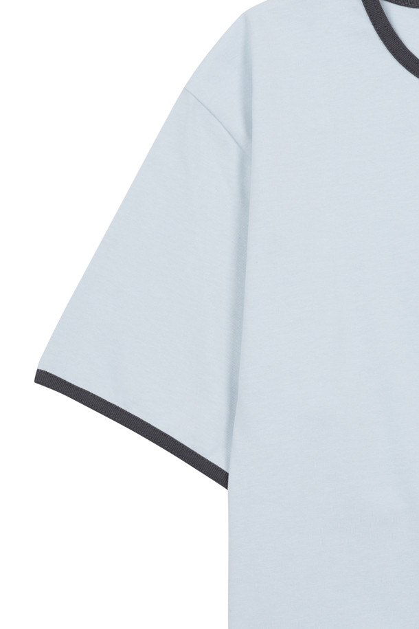 AMOUPRE - 긴팔티셔츠 - AMPR Monogram Ringer T-shirt (Light Blue)