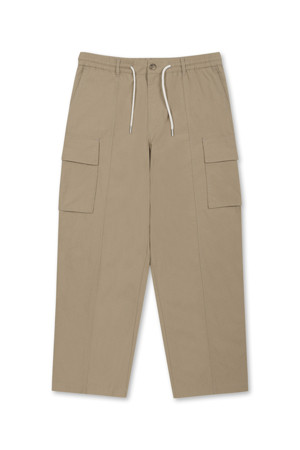 Straight Cargo Pants (Beige)