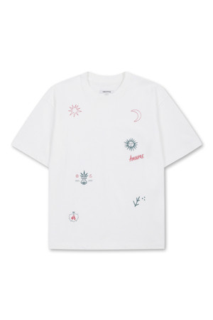 Embroidered Short Sleeve T-shirt (White)