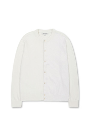 Crew Neck Cardigan (Ivory)