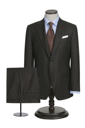 [겨울수트] 제냐 울실크 스트라이프 수트 (Brown)