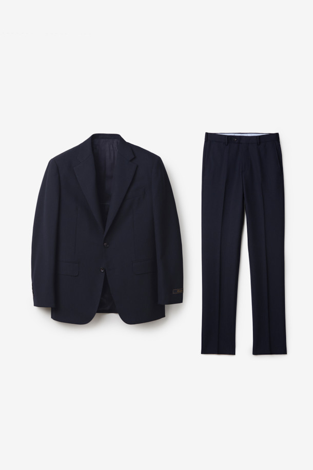 CAMBRIDGE MEMBERS - 수트 - 말링앤에반스 울 스트라이프 수트 (Navy)