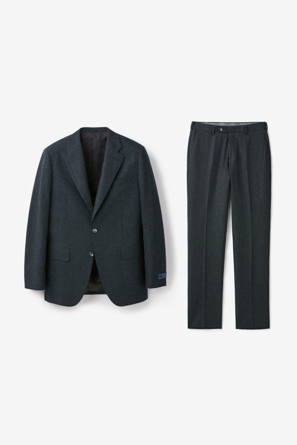 CAMBRIDGE MEMBERS - 수트 - 레다 울스트레치 밀드 스트라이프 수트 (Gray)