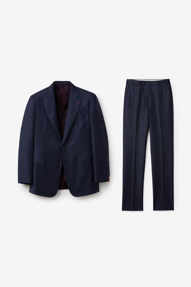CAMBRIDGE MEMBERS - 수트 - 델피노 캐시실크 멜란지 솔리드 수트 (Navy)