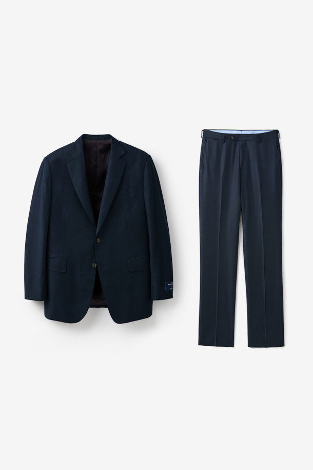 CAMBRIDGE MEMBERS - 수트 - 제냐 울캐시 쉐도우체크 수트 (Navy)