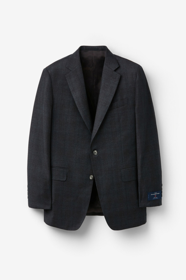 CAMBRIDGE MEMBERS - 수트 - 제냐 울캐시 브라운데코 글렌체크 수트 (Gray)