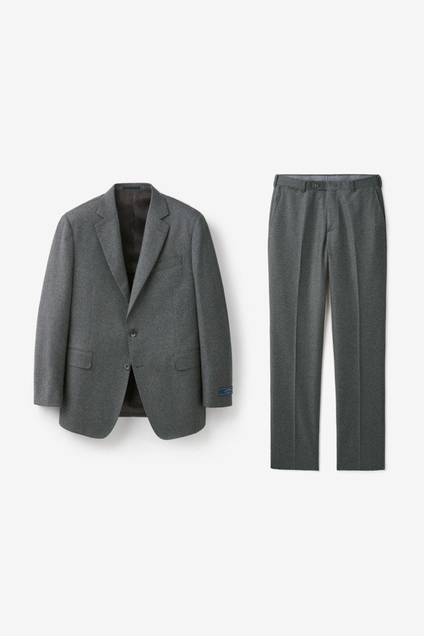 CAMBRIDGE MEMBERS - 수트 - 체루티 울캐시 자카드 솔리드 수트 (Gray)