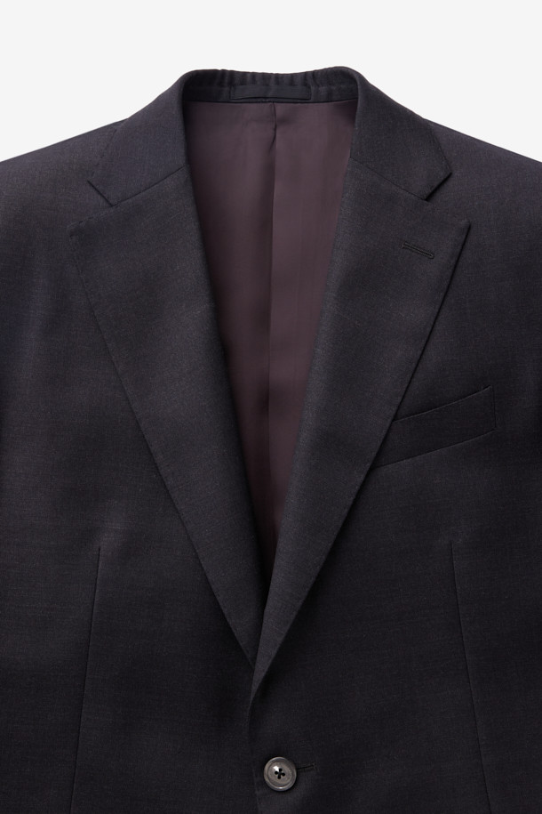 CAMBRIDGE MEMBERS - 수트 - 카벤디쉬 울캐시 서지 솔리드 수트 (Dark Gray)