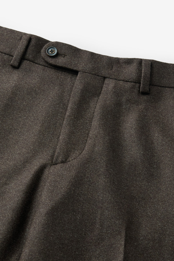 CAMBRIDGE MEMBERS - 수트 - 델피노 울 멜란지 솔리드 수트 (Brown)