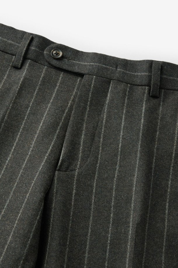 CAMBRIDGE MEMBERS - 수트 - 드라고 울 밀드 스트라이프 더블 수트 (Brown)