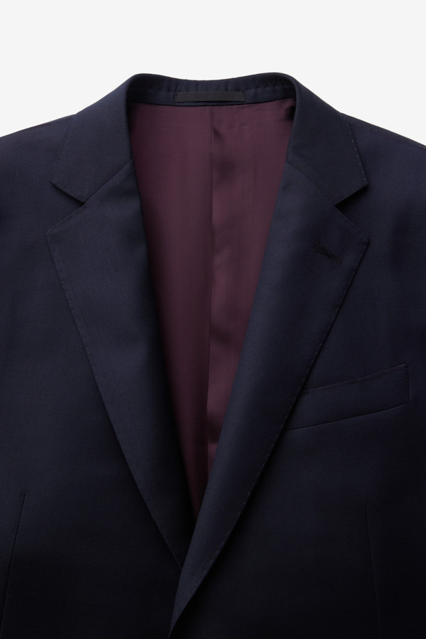 CAMBRIDGE MEMBERS - 수트 - 제냐 울 서지 솔리드 수트 (Navy)