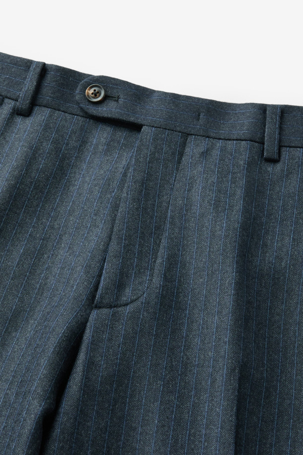 CAMBRIDGE MEMBERS - 수트 - 존포스터 울 헤링본 스트라이프 수트 (Blue)