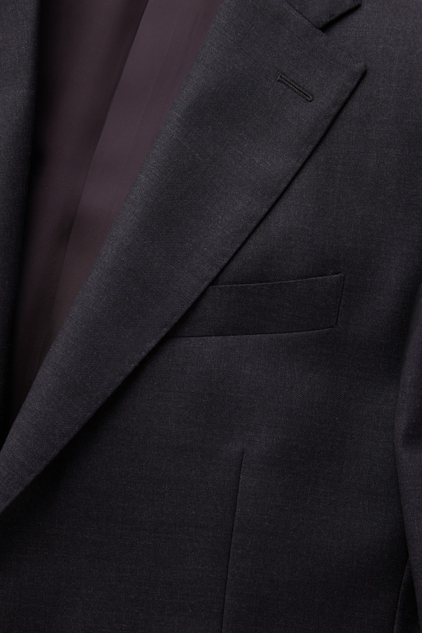 CAMBRIDGE MEMBERS - 수트 - 카벤디쉬 울캐시 서지 솔리드 수트 (Dark Gray)