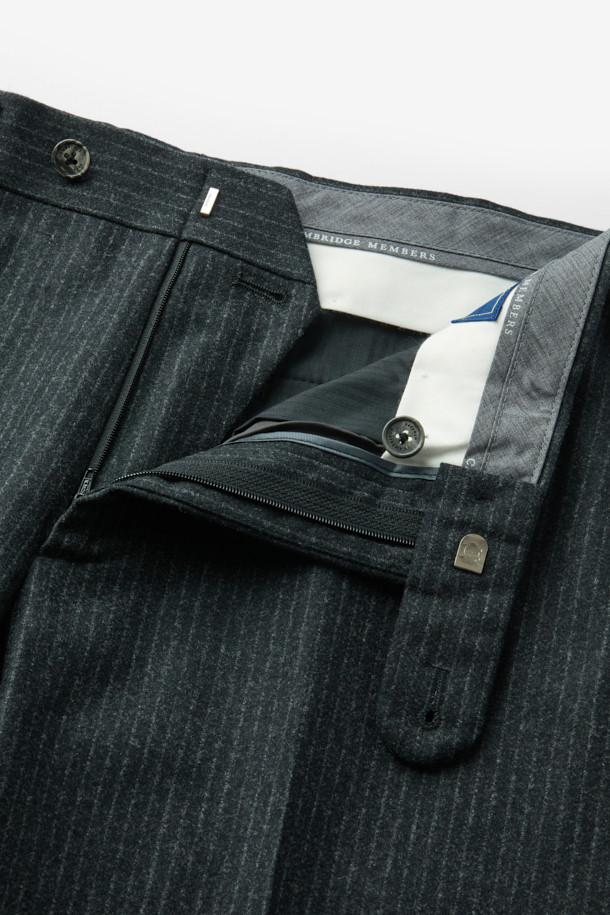 CAMBRIDGE MEMBERS - 수트 - 레다 울스트레치 밀드 스트라이프 수트 (Gray)