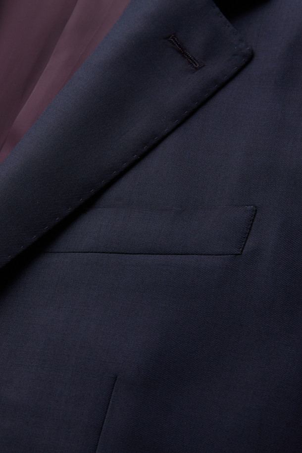 CAMBRIDGE MEMBERS - 수트 - 제냐 울 서지 솔리드 수트 (Navy)