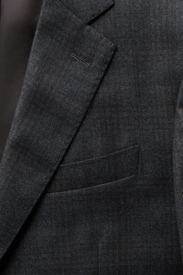 CAMBRIDGE MEMBERS - 수트 - 제냐 울캐시 브라운데코 글렌체크 수트 (Gray)