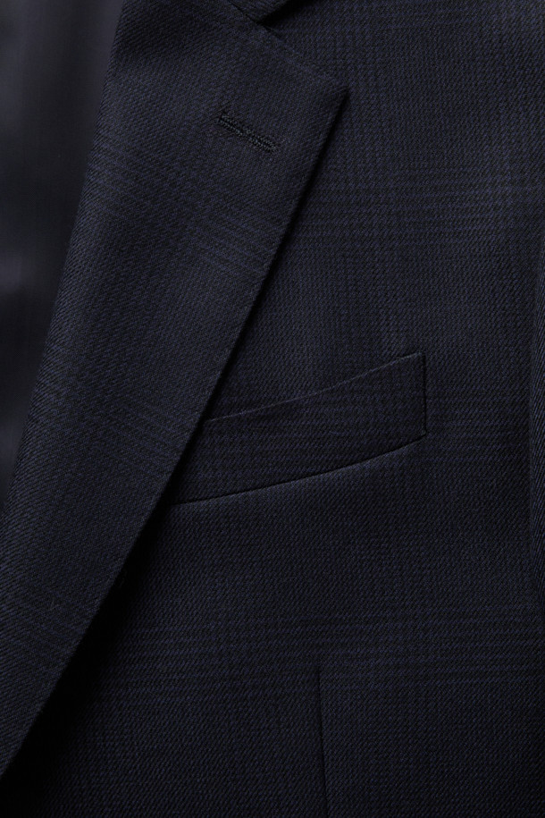 CAMBRIDGE MEMBERS - 수트 - 도멜 울 글렌체크 수트 자켓 (Navy)