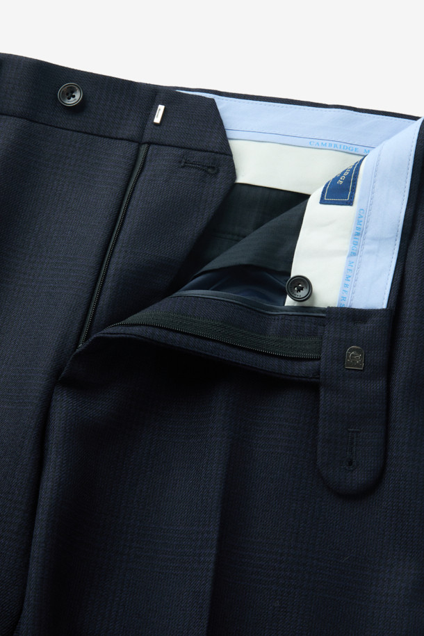 CAMBRIDGE MEMBERS - 수트 - 도멜 울 글렌체크 수트 자켓 (Navy)