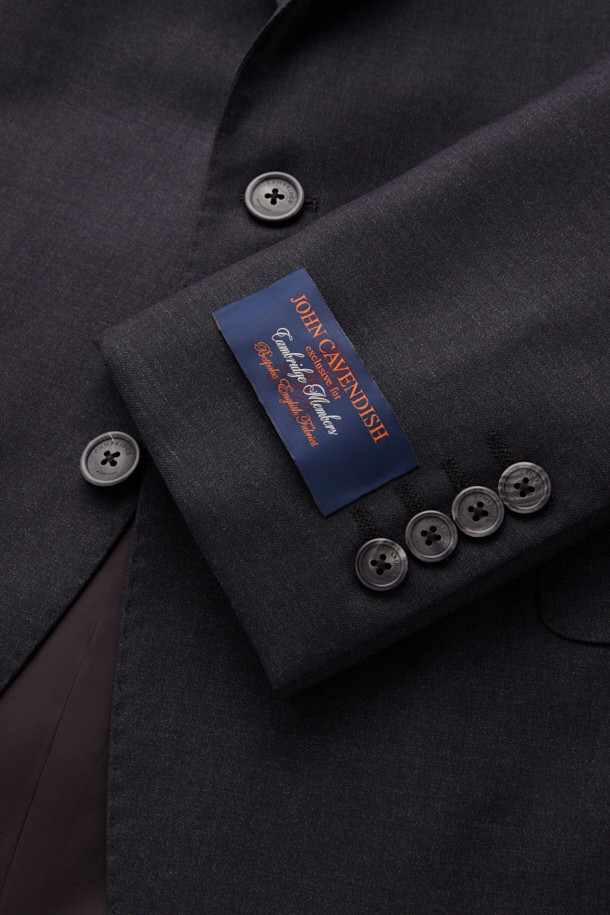 CAMBRIDGE MEMBERS - 수트 - 카벤디쉬 울캐시 서지 솔리드 수트 (Dark Gray)