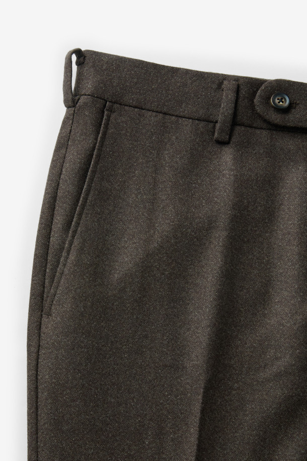 CAMBRIDGE MEMBERS - 수트 - 델피노 울 멜란지 솔리드 수트 (Brown)