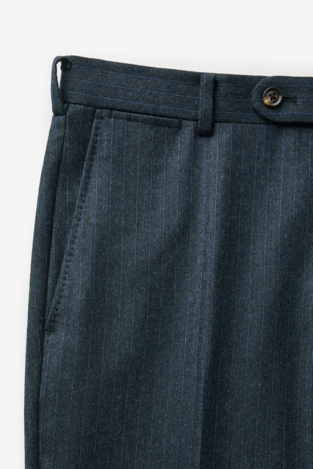 CAMBRIDGE MEMBERS - 수트 - 존포스터 울 헤링본 스트라이프 수트 (Blue)