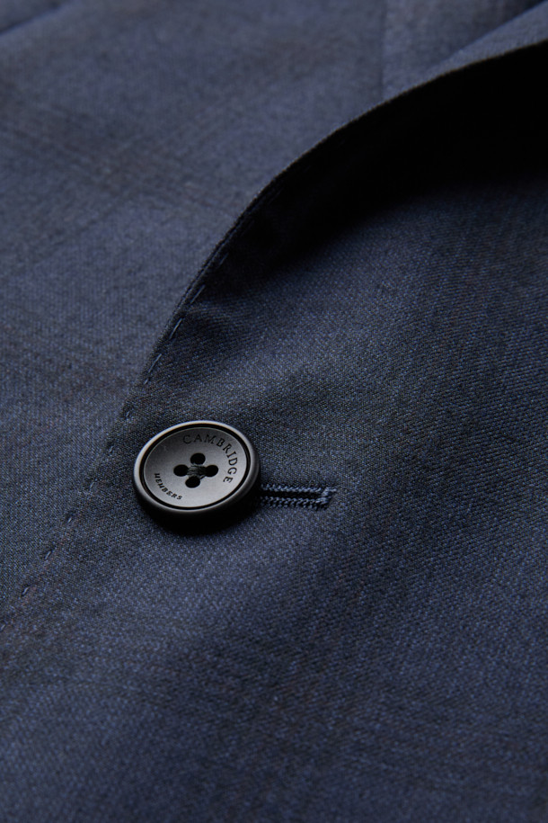 CAMBRIDGE MEMBERS - 수트 - 국내 울 밀드 쉐도우체크 수트 자켓 (Navy)