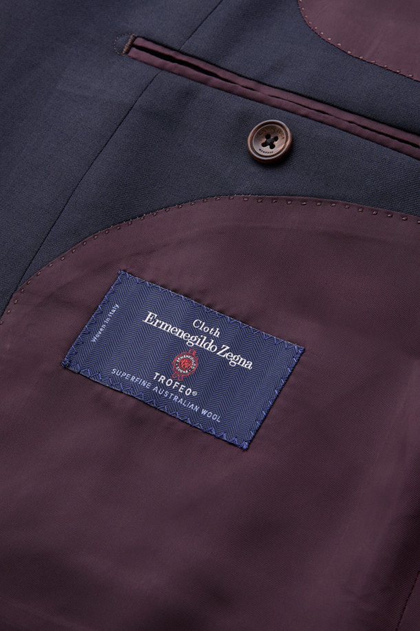 CAMBRIDGE MEMBERS - 수트 - 제냐 울 서지 솔리드 수트 (Navy)