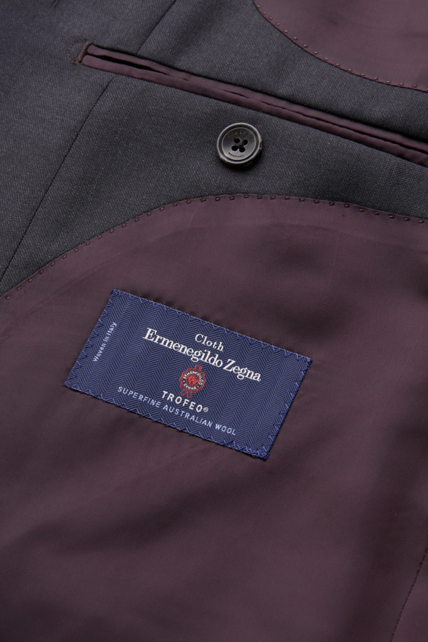 CAMBRIDGE MEMBERS - 수트 - 제냐 울 서지 솔리드 수트 (Gray)