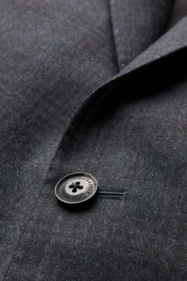 CAMBRIDGE MEMBERS - 수트 - 제냐 울캐시 브라운데코 글렌체크 수트 (Gray)