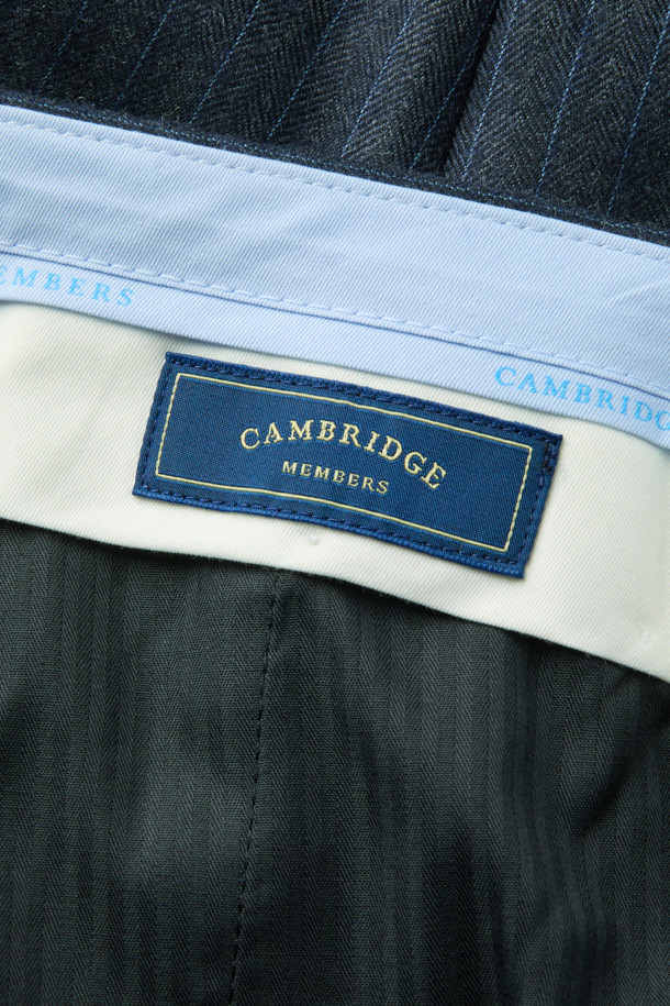 CAMBRIDGE MEMBERS - 수트 - 존포스터 울 헤링본 스트라이프 수트 (Blue)