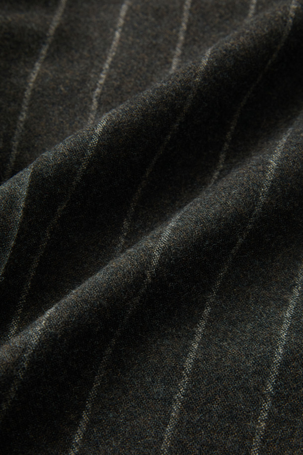 CAMBRIDGE MEMBERS - 수트 - 드라고 울 밀드 스트라이프 더블 수트 (Brown)