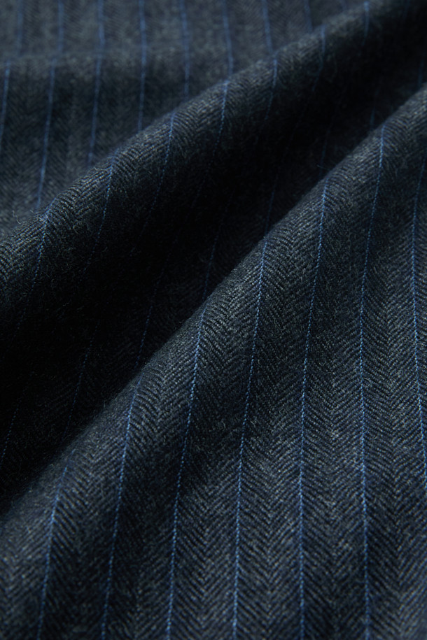 CAMBRIDGE MEMBERS - 수트 - 존포스터 울 헤링본 스트라이프 수트 (Blue)