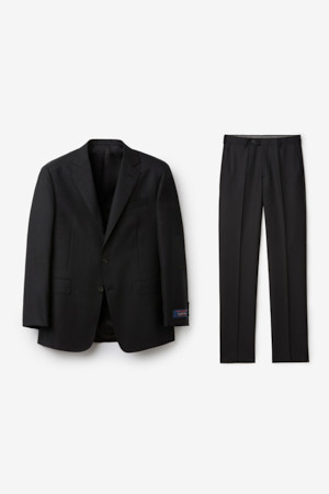 카벤디쉬 울 서지 솔리드 수트 (Black)