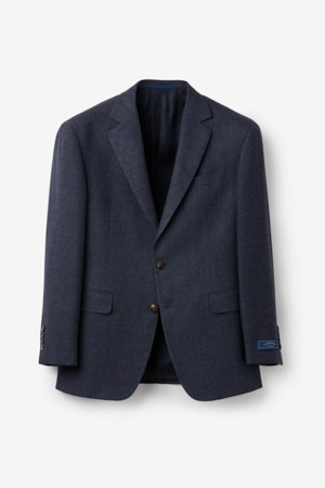 울 마이크로 체크 자켓