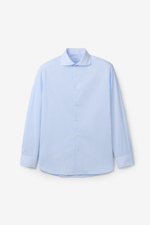 스트라이프 와이드 칼라 드레스셔츠