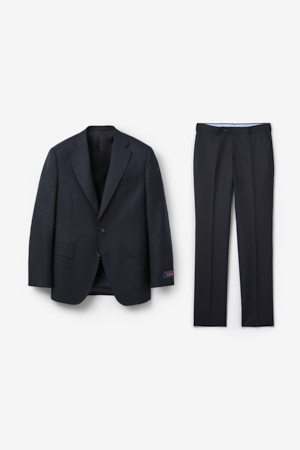 카벤디쉬 울 서지 솔리드 수트 (Navy)