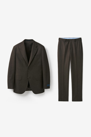 델피노 울 멜란지 솔리드 수트 (Brown)