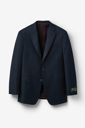 로로피아나 원단 울 쉐도우체크 수트 자켓 (Navy)