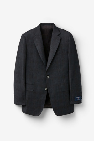 제냐 울캐시 브라운데코 글렌체크 수트 자켓 (Gray)