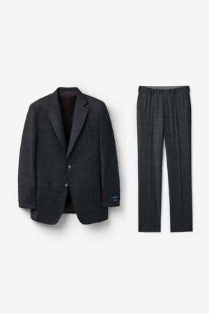 제냐 울캐시 브라운데코 글렌체크 수트 (Gray)