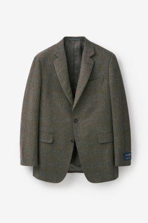 제냐 울캐시 멀티조직 체크 자켓