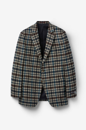 페를라 브라운데코 멀티체크 자켓