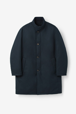 스탠드 니트카라 구스다운 트렌치