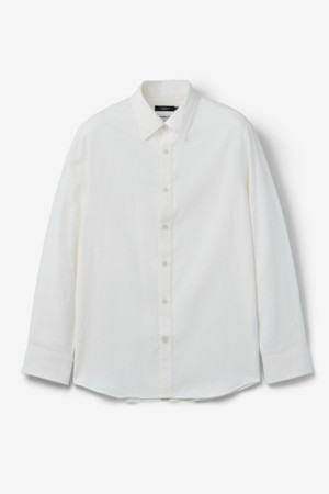 SOMELOS 코튼 캐시미어 솔리드 셔츠