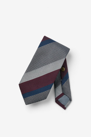 STEFANO BIGI 라오스 엠보싱 스트라이프 타이